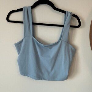 Dynamite  Blue Square Neck Crop Top – Size M (NWT)